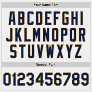 Custom White Baseball Jersey with Navy-Old Gold - Image 3