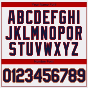 Custom White Baseball Jersey with Navy-Red - Image 2