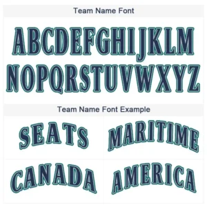 Custom White Baseball Jersey with Navy-Teal - Image 3