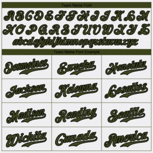 Custom White Baseball Jersey with Olive-Black - Image 3
