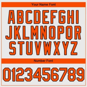 Custom White Baseball Jersey with Orange-Black - Image 2