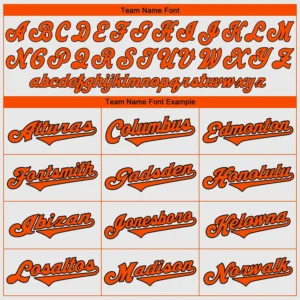 Custom White Baseball Jersey with Orange-Black - Image 3