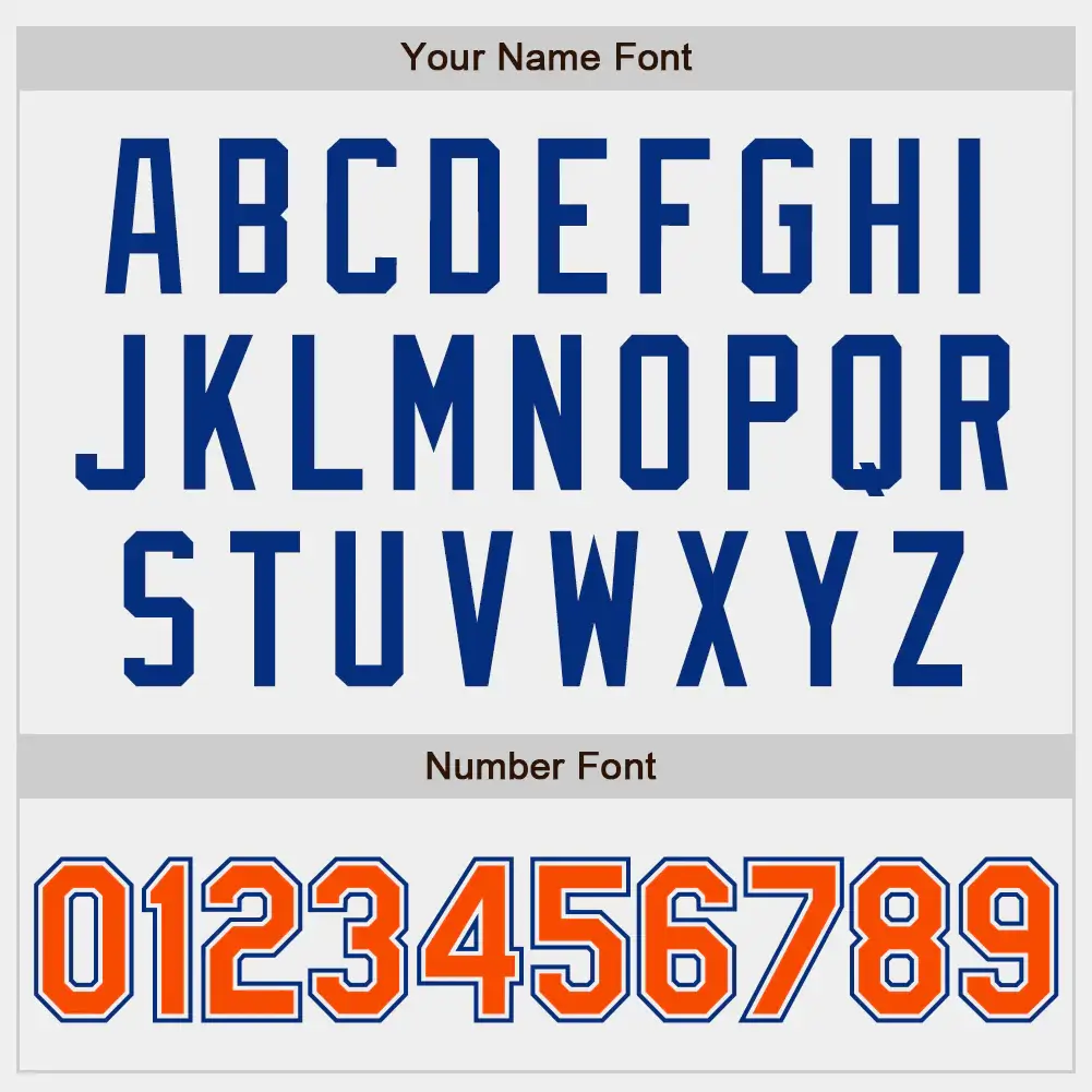 Custom White Baseball Jersey with Orange-Royal - Image 2