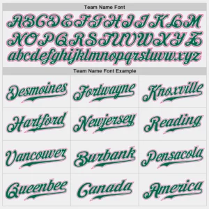 Custom White Baseball Jersey with Pink-Kelly Green - Image 2