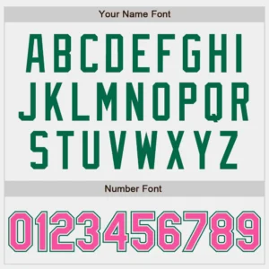 Custom White Baseball Jersey with Pink-Kelly Green - Image 3