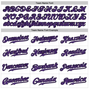 Custom White Baseball Jersey with Purple-Black - Image 2
