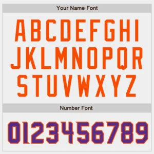 Custom White Baseball Jersey with Purple-Orange - Image 2
