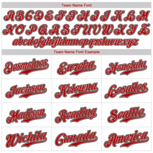 Custom White Baseball Jersey with Red-Black - Image 3
