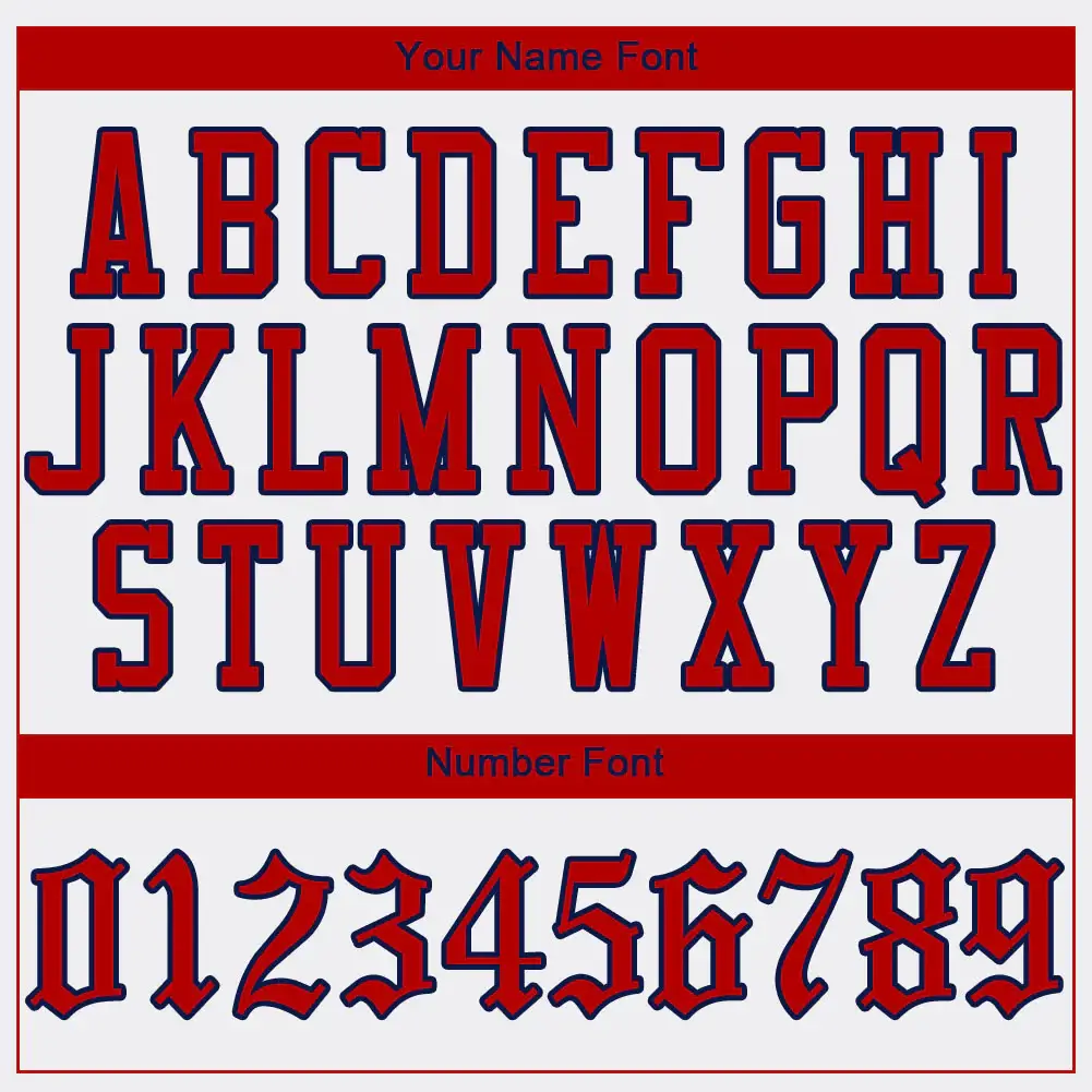 Custom White Baseball Jersey with Red-Navy - Image 2