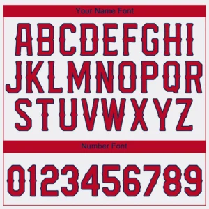 Custom White Baseball Jersey with Red-Navy - Image 2