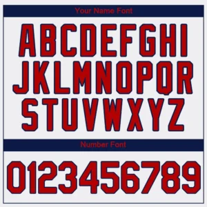 Custom White Baseball Jersey with Red-Navy - Image 2