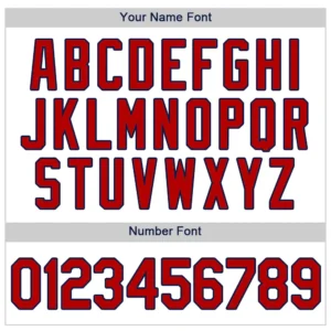 Custom White Baseball Jersey with Red-Navy - Image 2