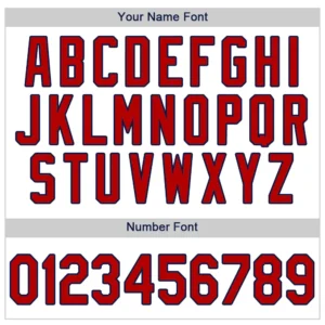 Custom White Baseball Jersey with Red-Navy - Image 2