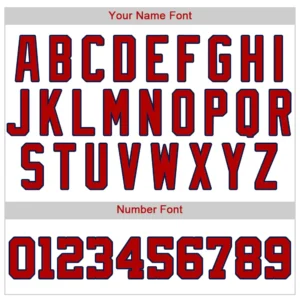 Custom White Baseball Jersey with Red-Navy - Image 2