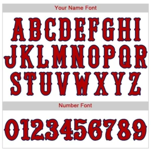 Custom White Baseball Jersey with Red-Navy - Image 2