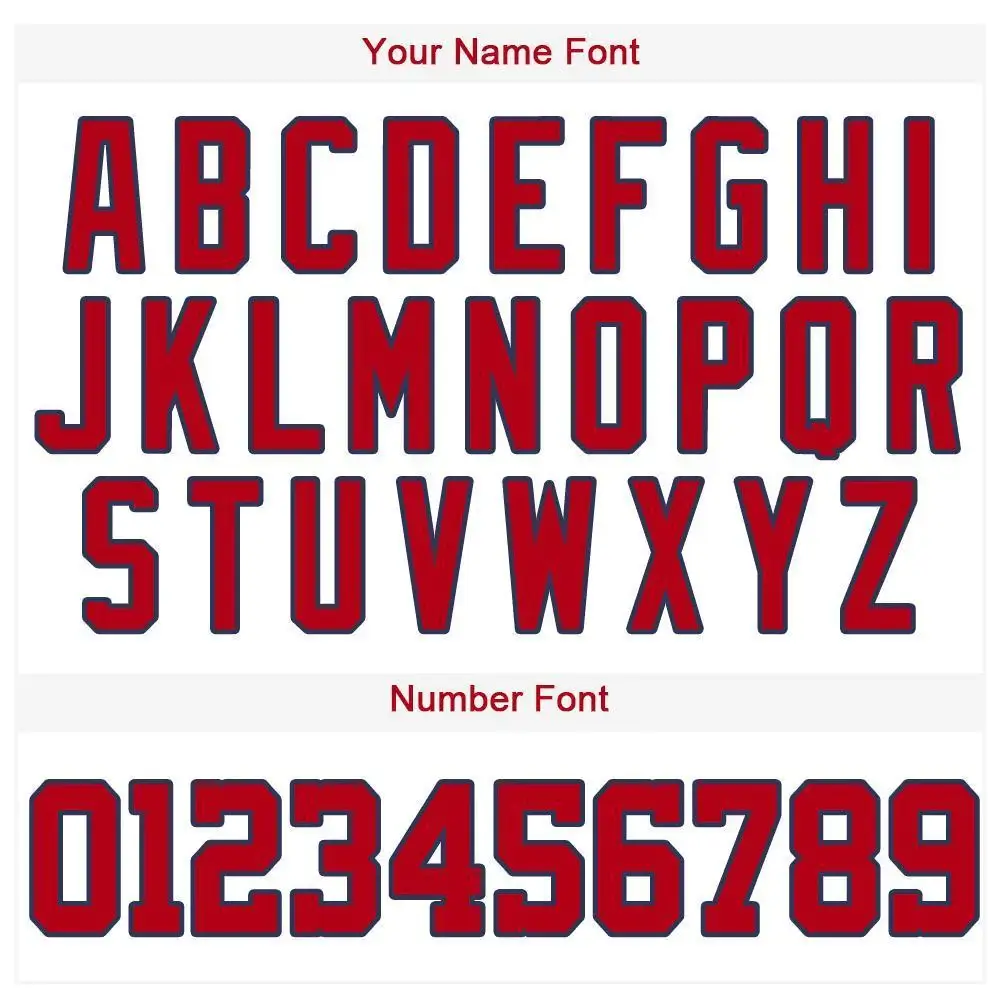 Custom White Baseball Jersey with Red-Navy - Image 2