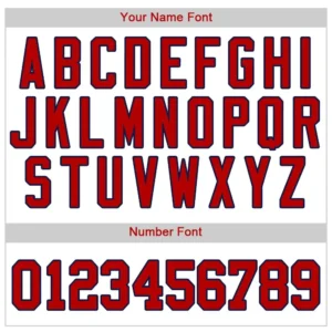 Custom White Baseball Jersey with Red-Navy - Image 2