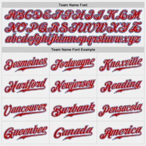 Custom White Baseball Jersey with Red-Royal - Image 3