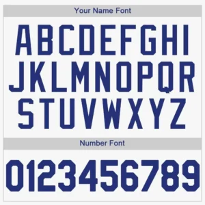 Custom White Baseball Jersey with Royal - Image 2