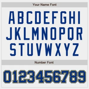 Custom White Baseball Jersey with Royal-Gold - Image 2