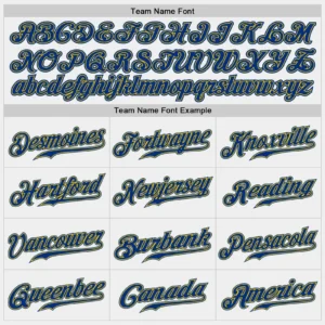 Custom White Baseball Jersey with Royal-Gold - Image 3