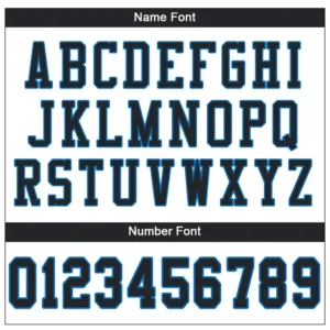 Custom White Mesh Football Jersey with Black-Panther Blue - Image 2