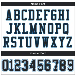 Custom White Mesh Football Jersey with Black-Panther Blue - Image 2