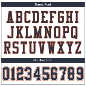 Custom White Mesh Football Jersey with Navy-Orange - Image 2
