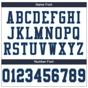 Custom White Mesh Football Jersey with Navy-Powder Blue - Image 2