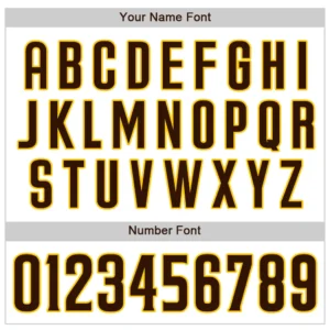 Custom White Pinstripe Baseball Jersey with Brown-Gold - Image 2