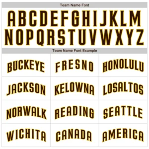 Custom White Pinstripe Baseball Jersey with Brown-Gold - Image 3