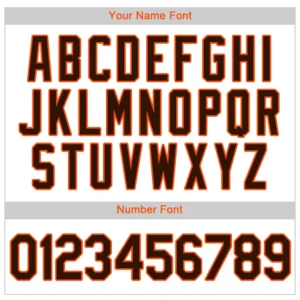 Custom White Pinstripe Baseball Jersey with Brown-Orange - Image 2