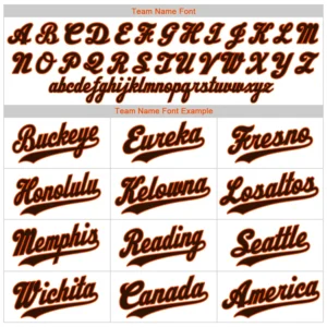 Custom White Pinstripe Baseball Jersey with Brown-Orange - Image 3