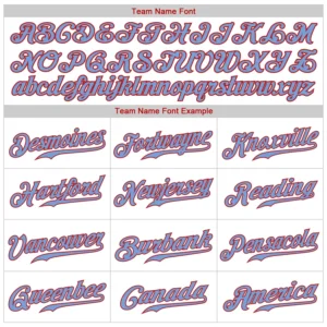 Custom White Pinstripe Baseball Jersey with Light Blue-Red - Image 2