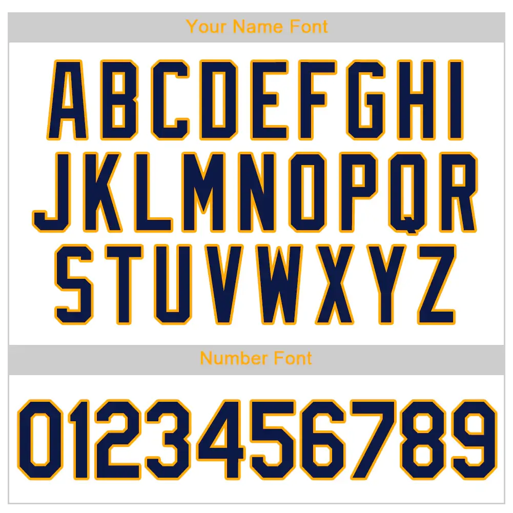 Custom White Pinstripe Baseball Jersey with Navy-Gold - Image 2