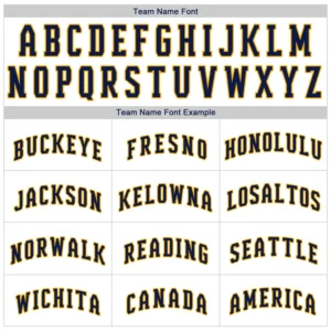 Custom White Pinstripe Baseball Jersey with Navy-Gold - Image 3
