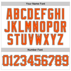 Custom White Pinstripe Baseball Jersey with Orange-Black - Image 3
