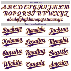 Custom White Pinstripe Baseball Jersey with Purple-Gold - Image 3