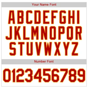 Custom White Pinstripe Baseball Jersey with Red-Gold - Image 2